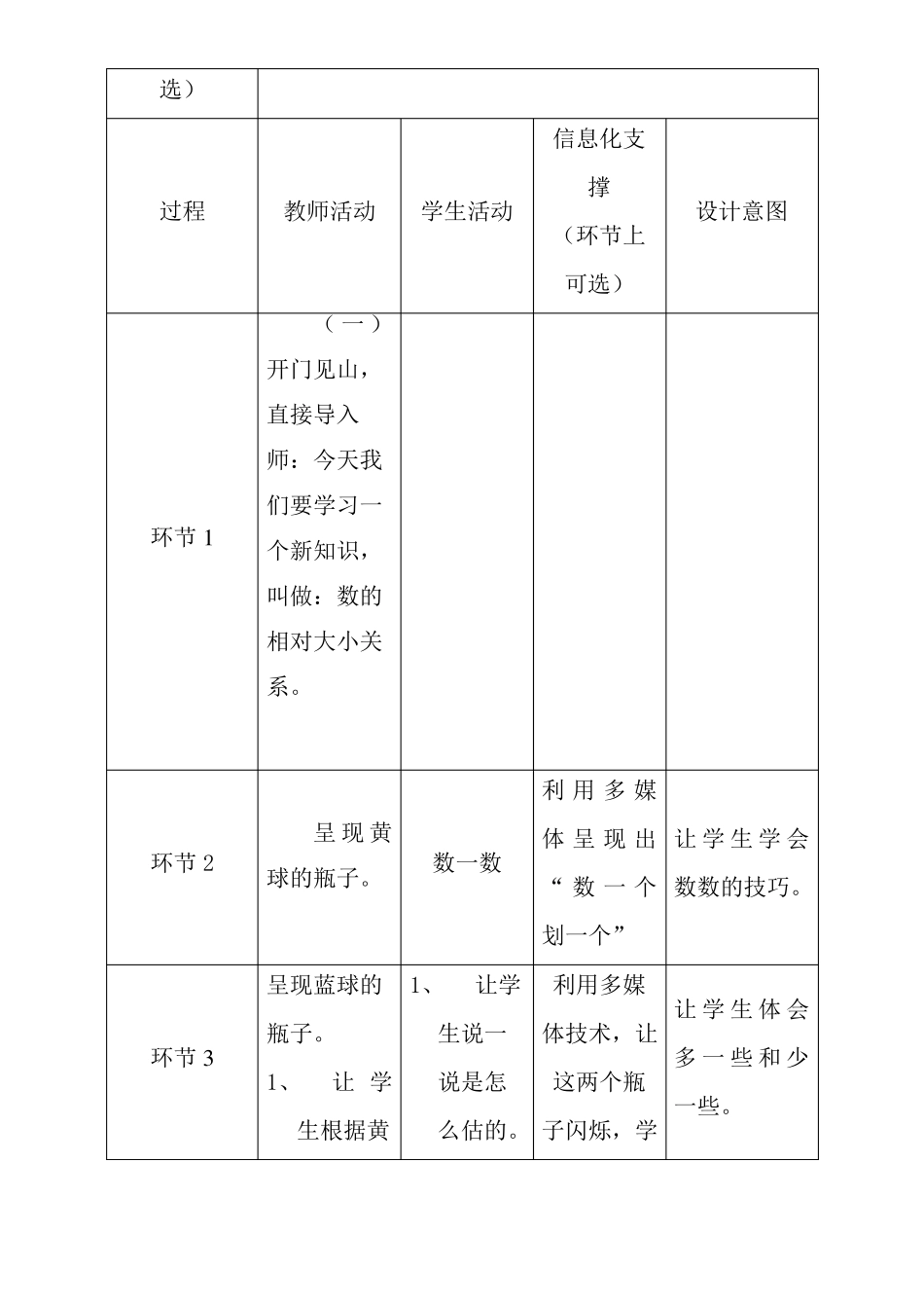 人教新版一年级数学下册多一些、少一些、多得多、少得多第一课时优秀获奖公开课教学设计_第3页
