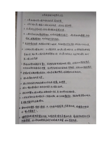 人教版七年级下册生物笔记手写板