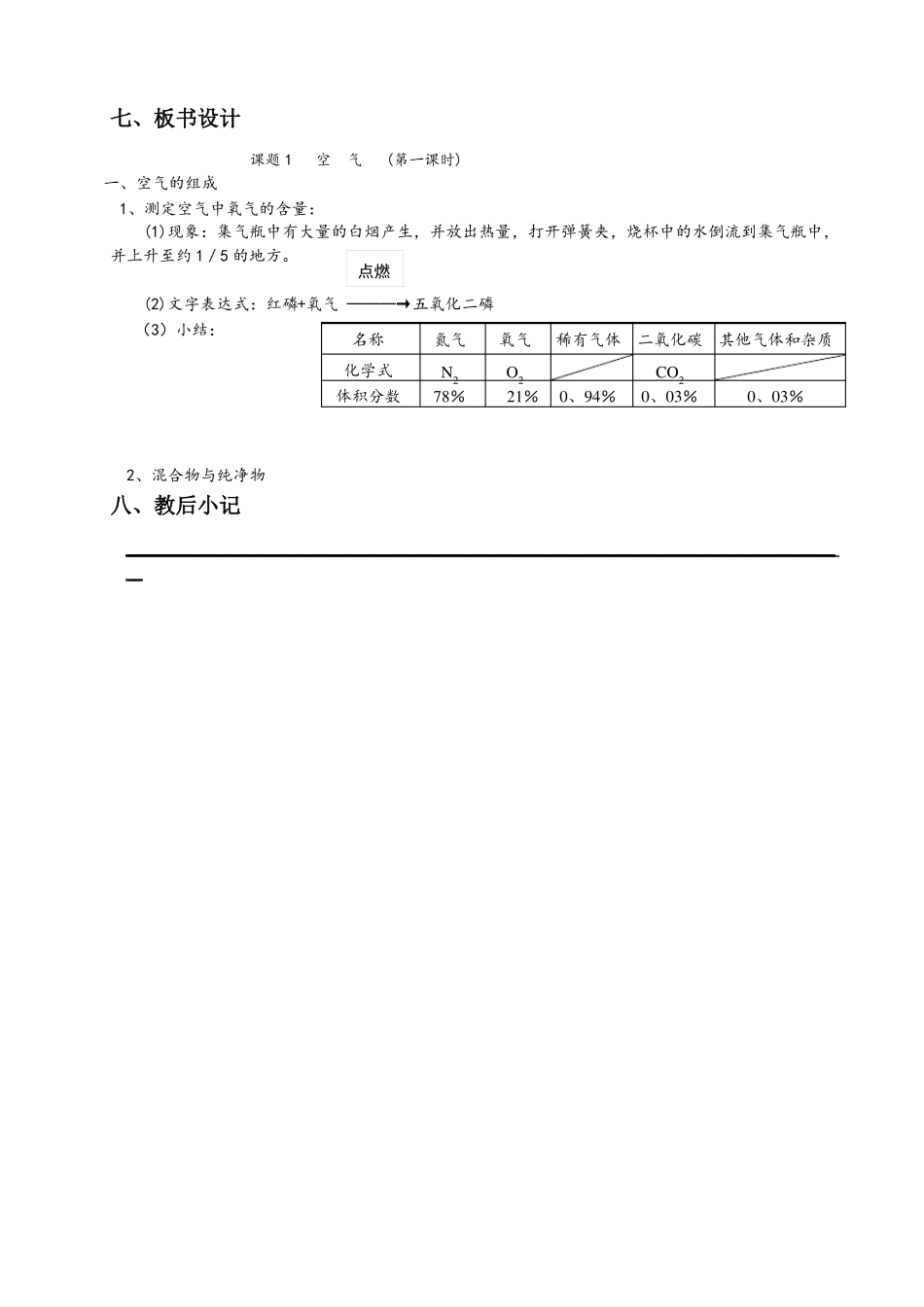 人教版九年级化学我们周围的空气教案_第3页