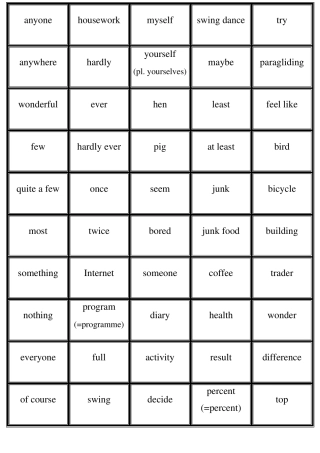 人教版八年级上册英语单词卡片双面直接打印版