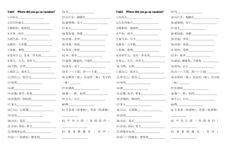人教版八年级上册英语单词默写版