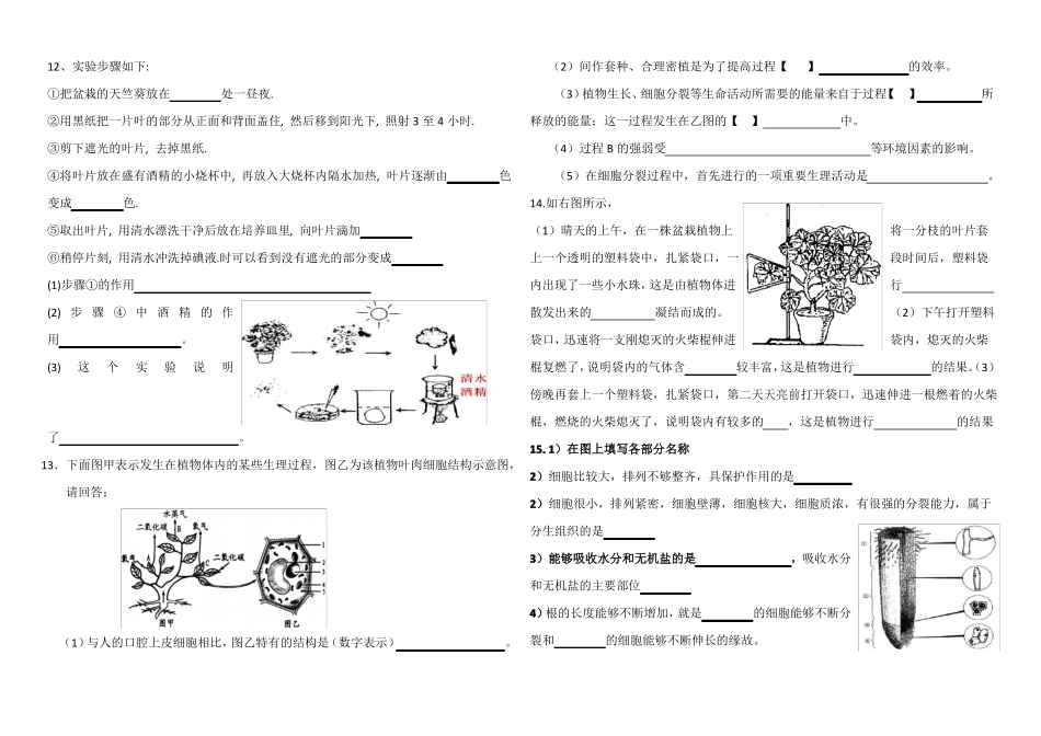 人教版初中生物识图专题整理版_第3页