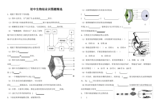 人教版初中生物识图专题整理版