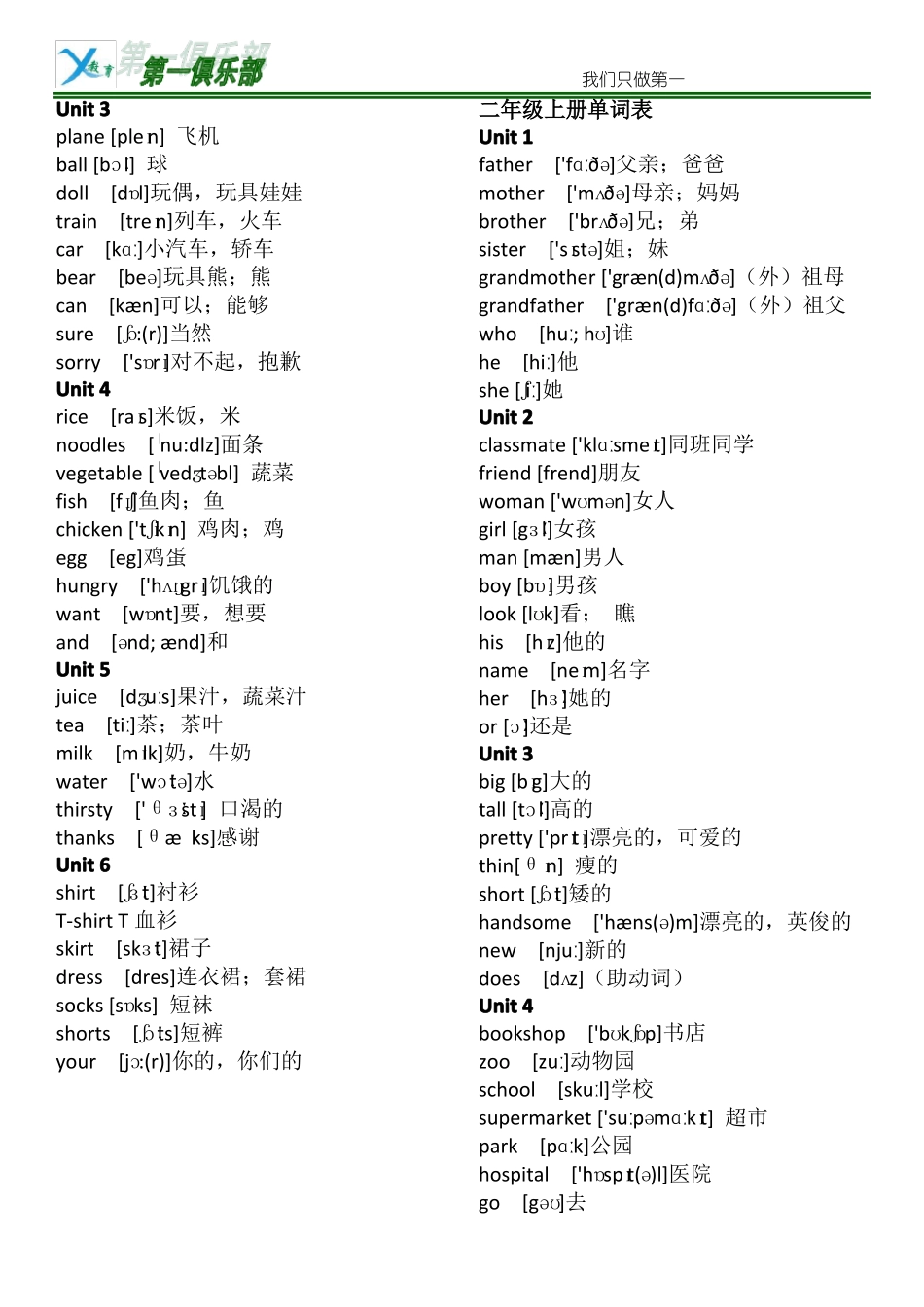 人教版单词6年级有音标_第2页