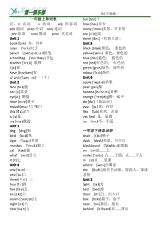 人教版单词6年级有音标