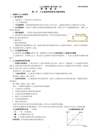 人文地理学复习材料