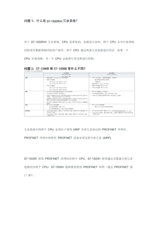 什么是冗余系统—记1515R冗余编程组态调试