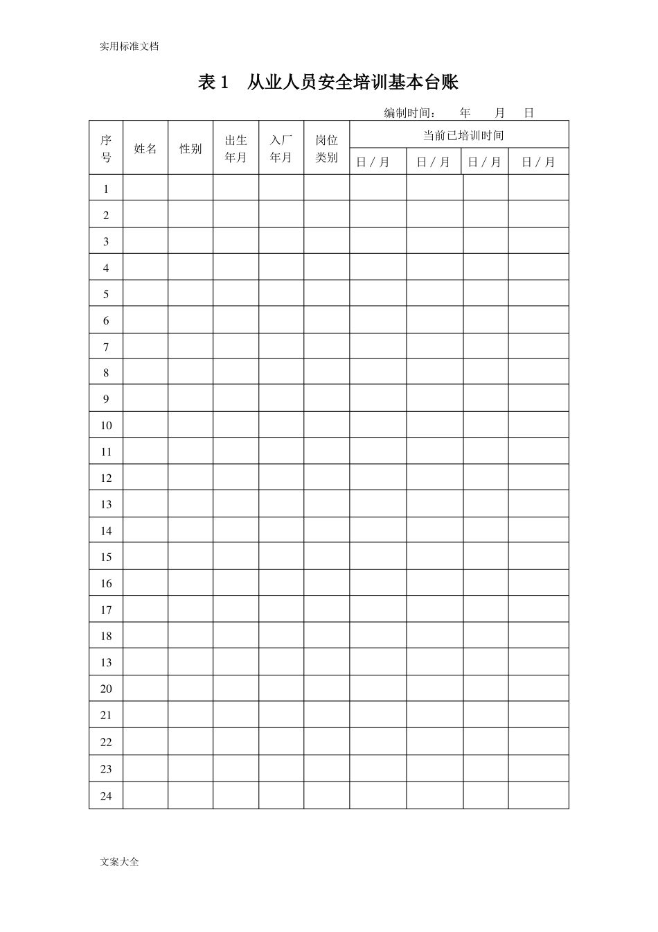 从业人员安全培训基本台账_第2页