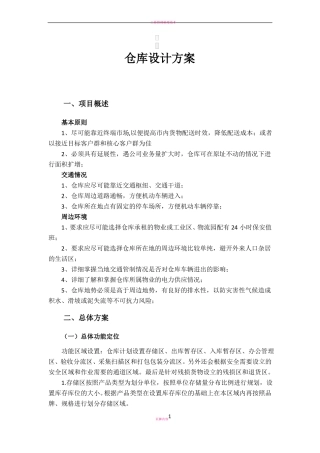 仓库设计方案