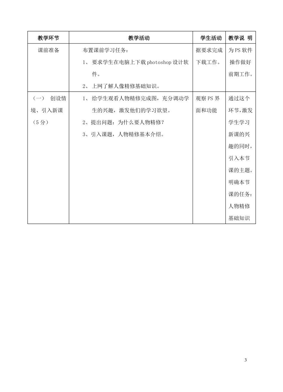 任务10人像精修教理实教案_第3页