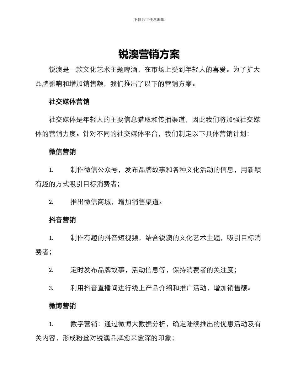 锐澳营销方案_第1页