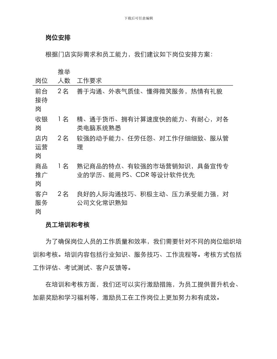 门店岗位安排方案_第2页
