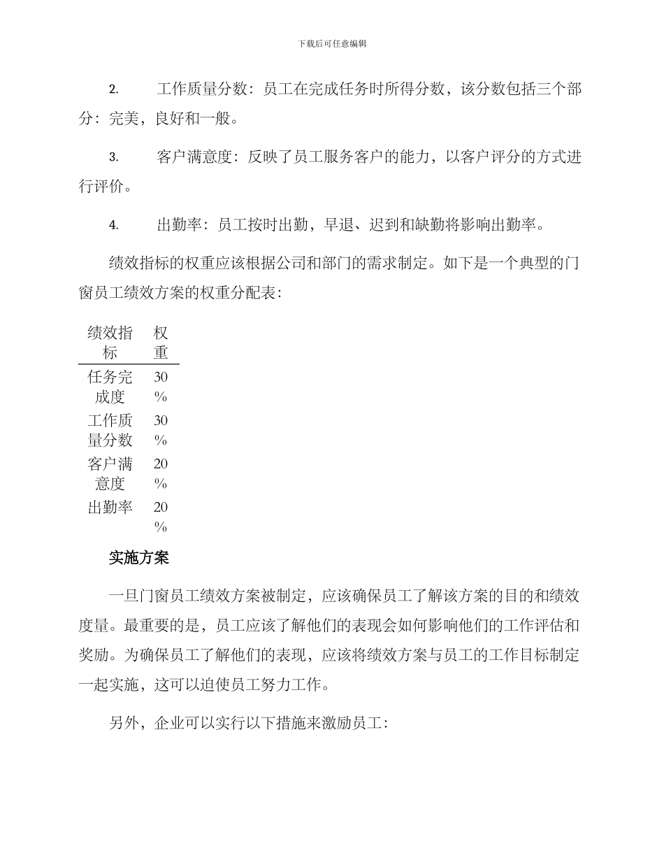 门窗员工绩效方案_第2页