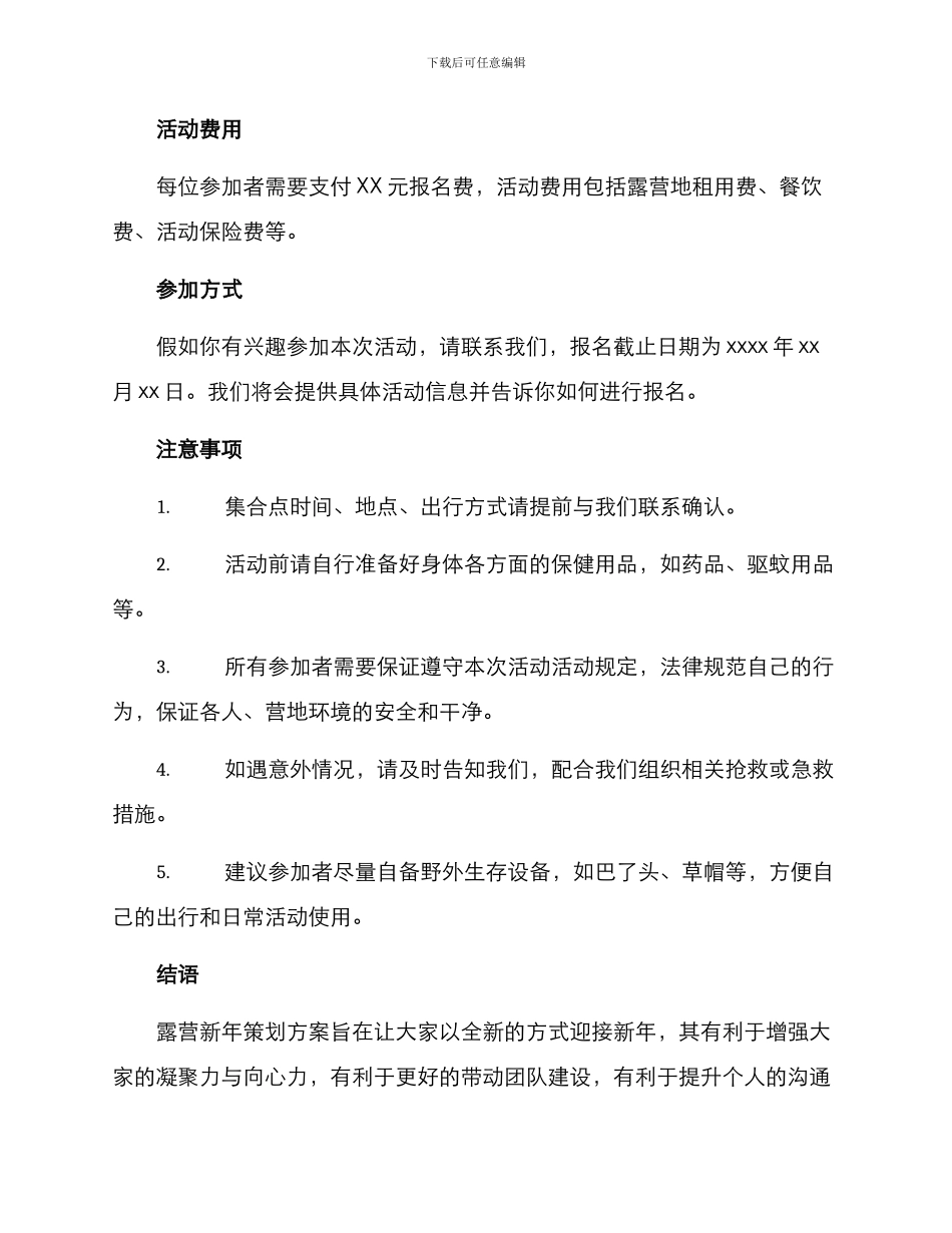 露营新年策划方案_第3页