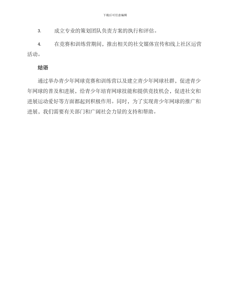 青少年网球策划方案_第3页