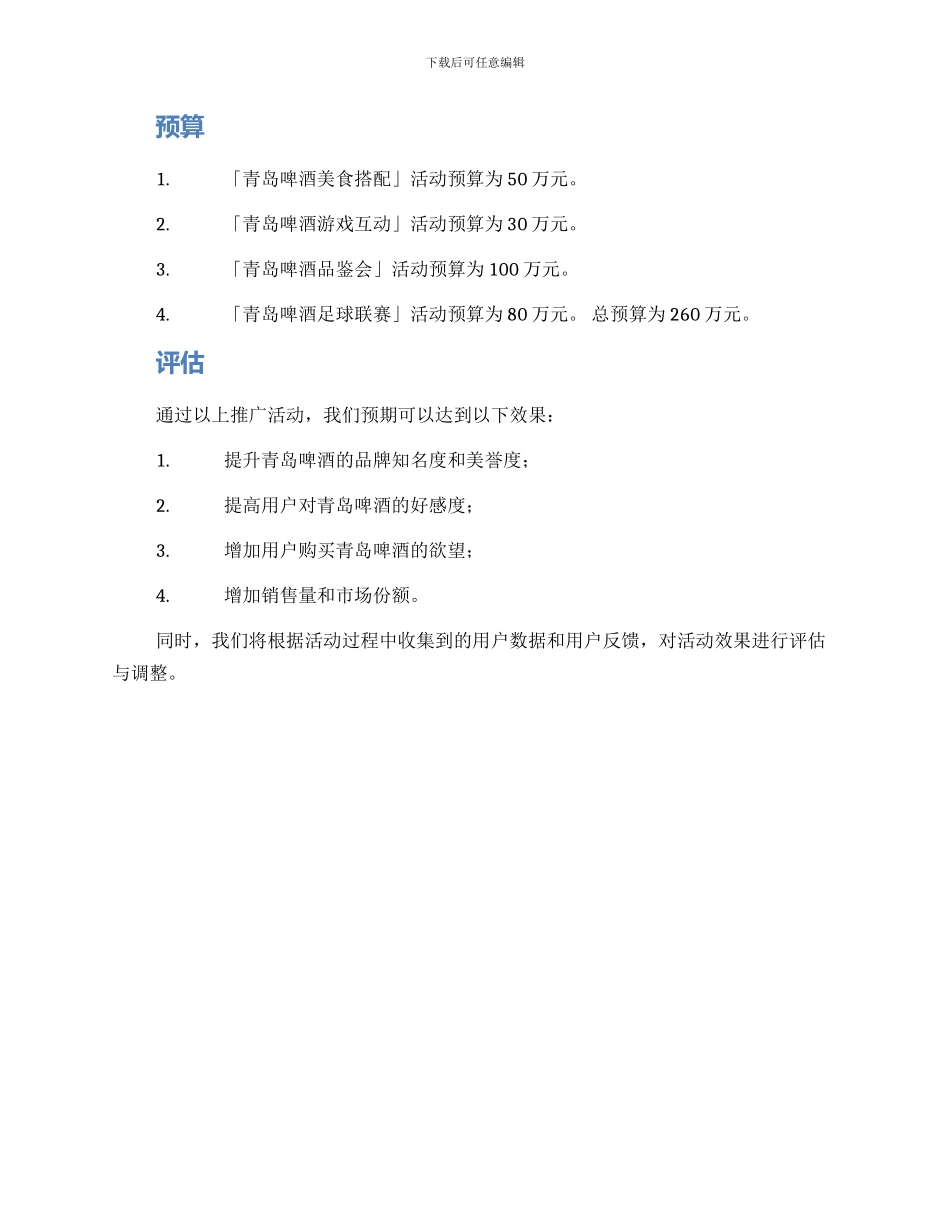 青岛啤酒项目策划方案_第2页