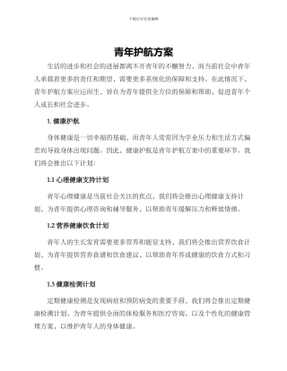 青年护航方案