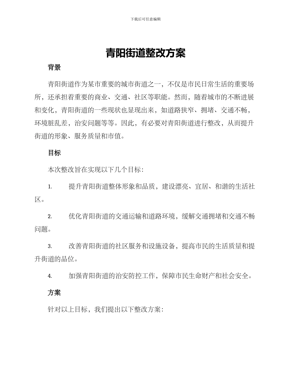 青阳街道整改方案_第1页