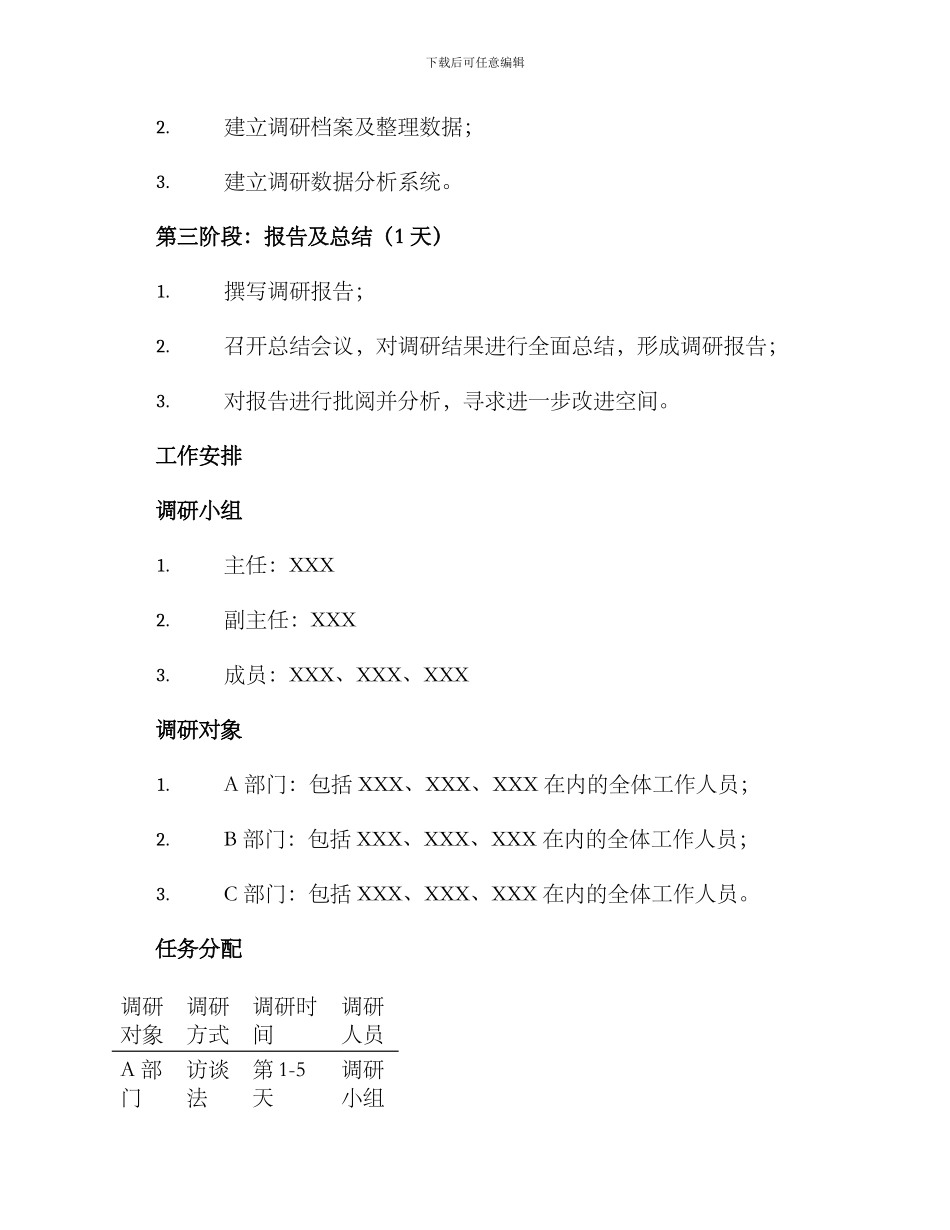 领导调研指导工作方案_第3页