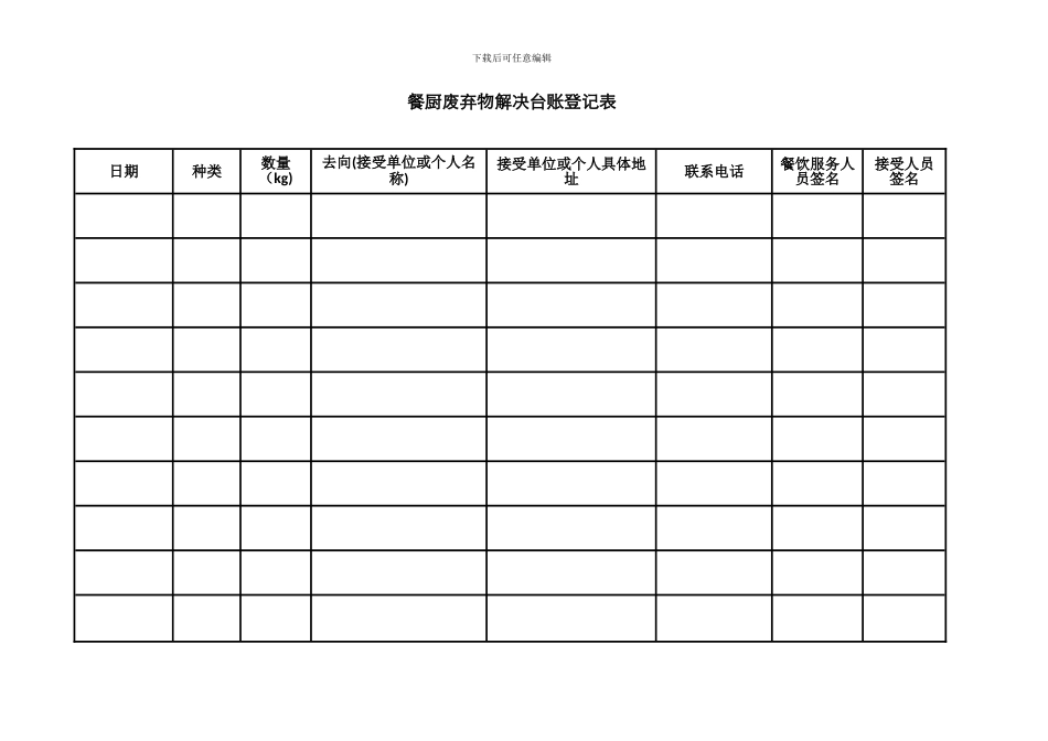 餐厨废弃物处理台账记录表_第3页