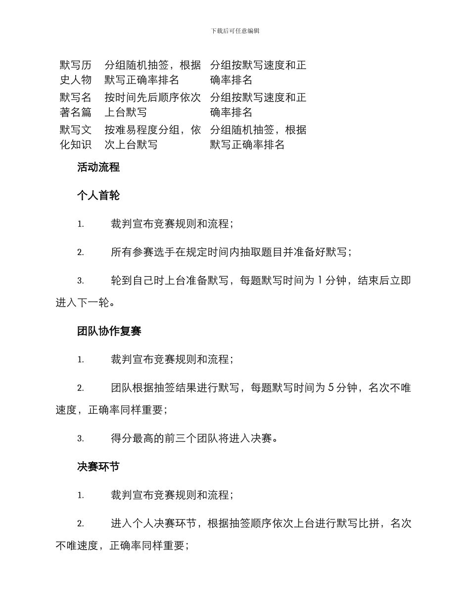 默写优秀展示活动方案_第3页