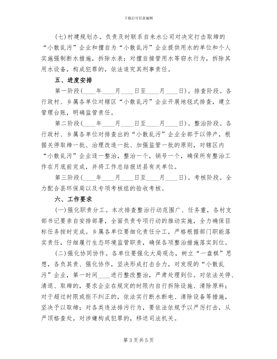 2024乡“小散乱污”企业专项整治方案_第3页