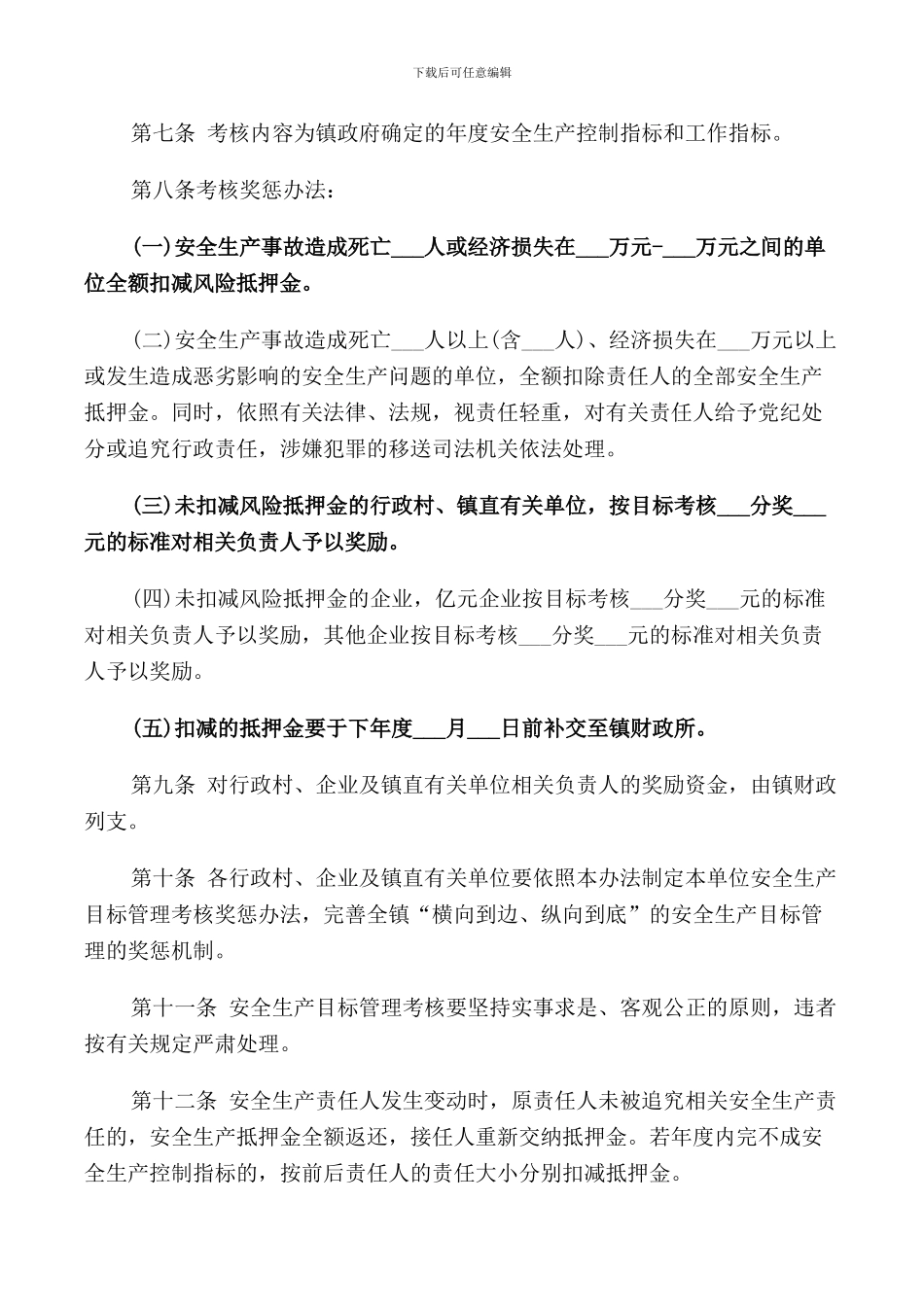 2024乡村安全奖惩考核制度范文_第2页