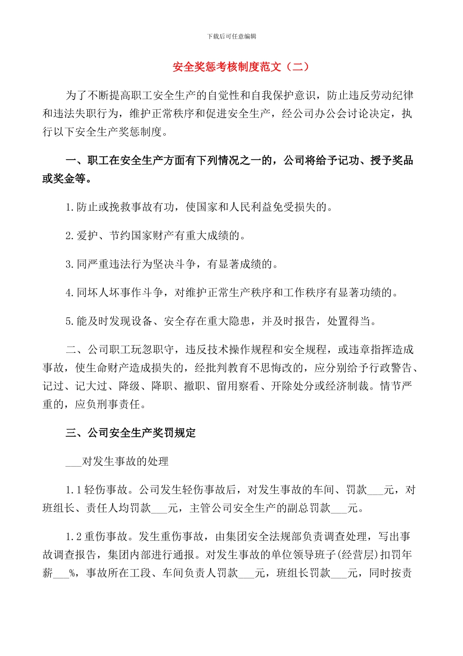 2024乡村安全奖惩考核制度范文_第3页