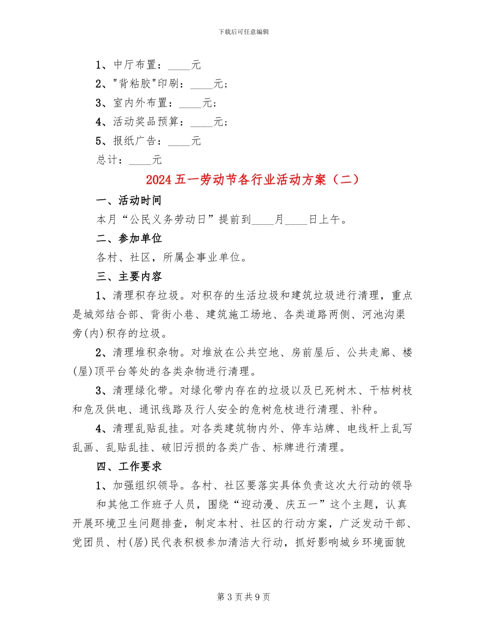 2024五一劳动节各行业活动方案_第3页