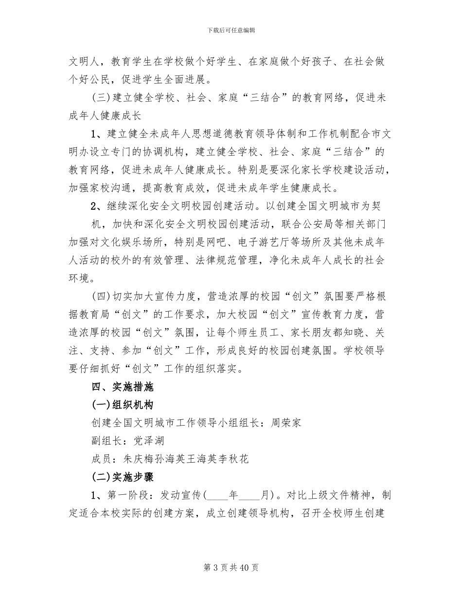 2024创建文明社区实施方案_第3页