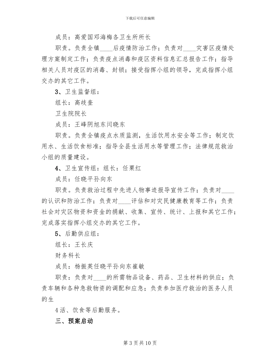 2024医院突发公共卫生事件应急预案范文_第3页