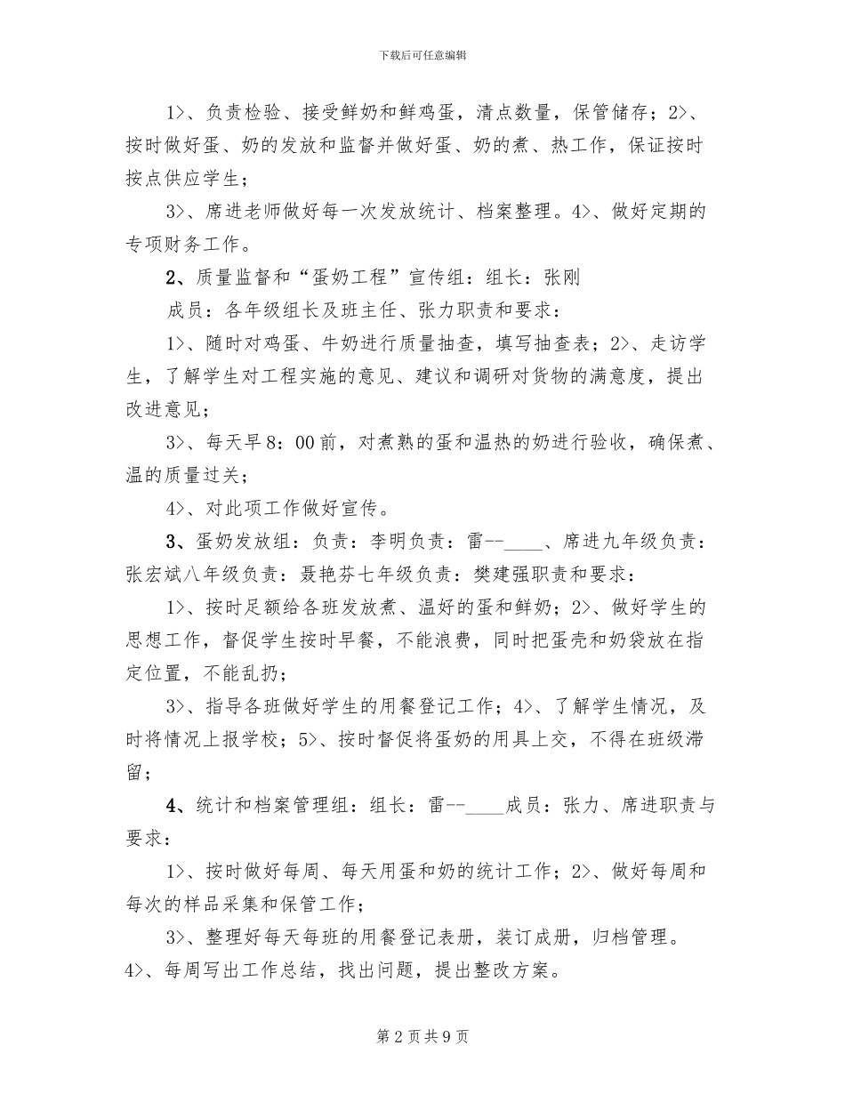 2024小学关于实施“蛋奶工程”的实施方案范本_第2页