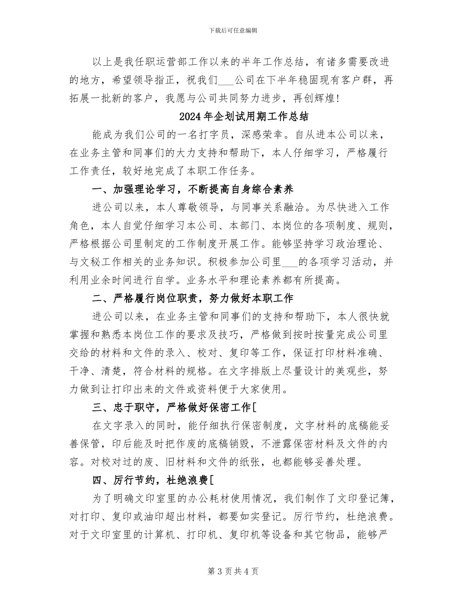 2024年企划经理年度总结范文_第3页