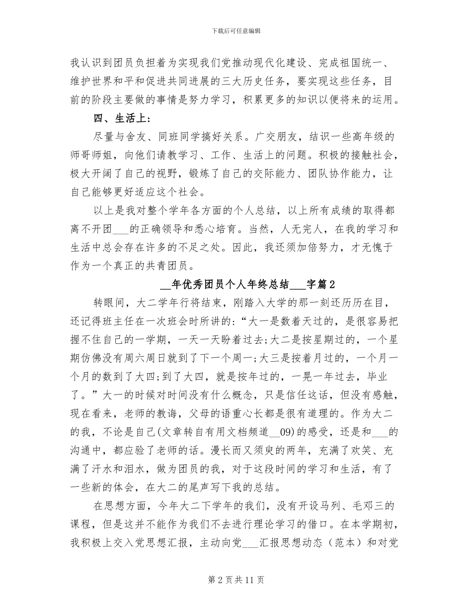 2024年优秀团员个人年终总结_第2页