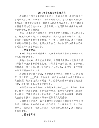 2024年会总结心得体会范文