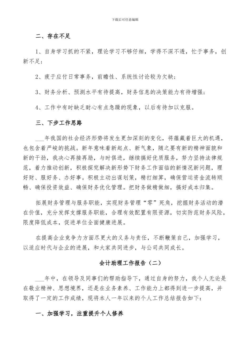2024年会计助理工作总结_第2页