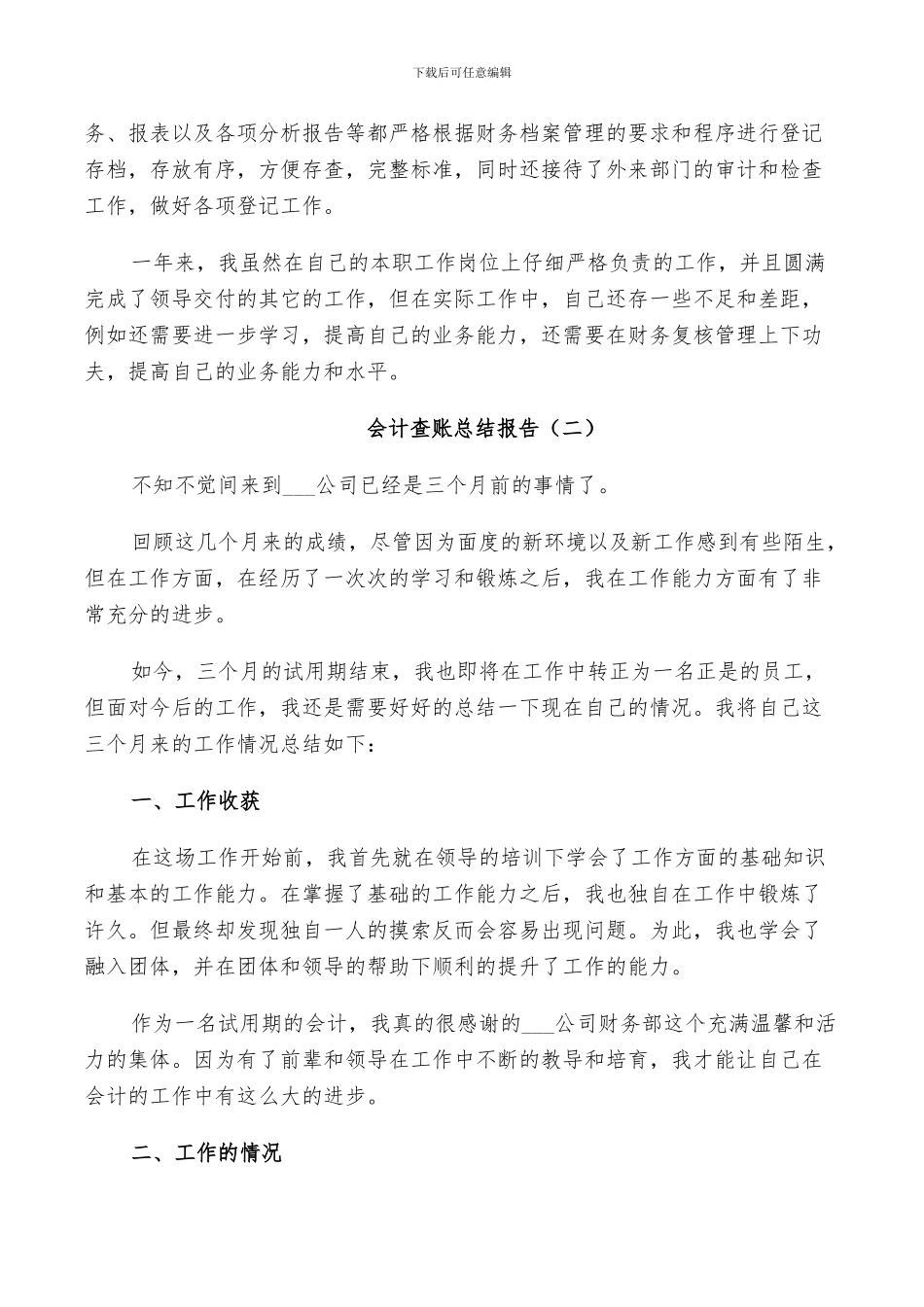 2024年会计查账个人总结_第2页