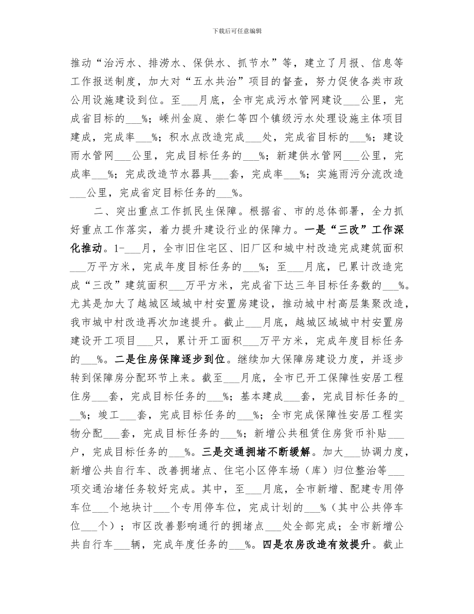 2024年住房和城乡建设局工作总结范本_第2页