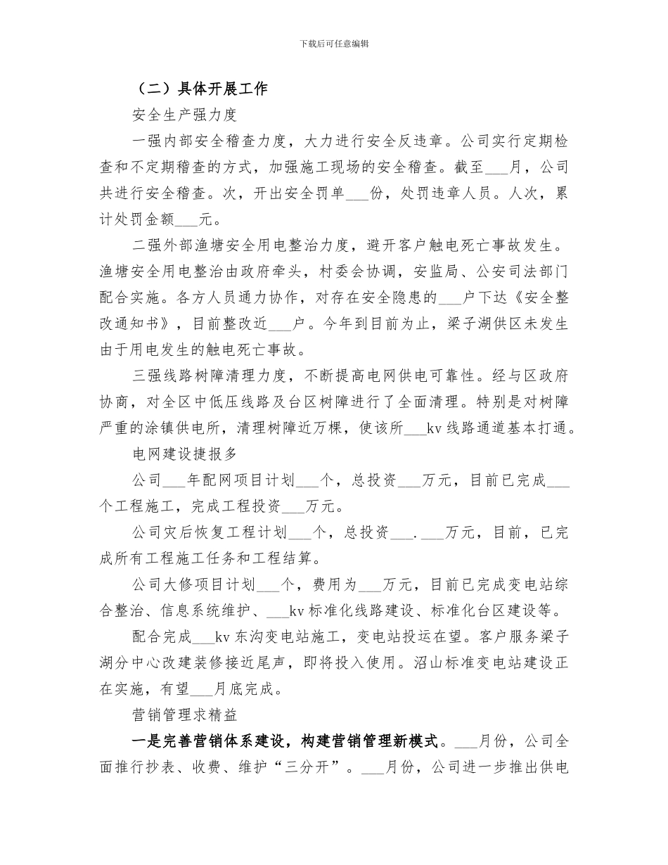 2024年供电公司工作总结及工作思路_第2页