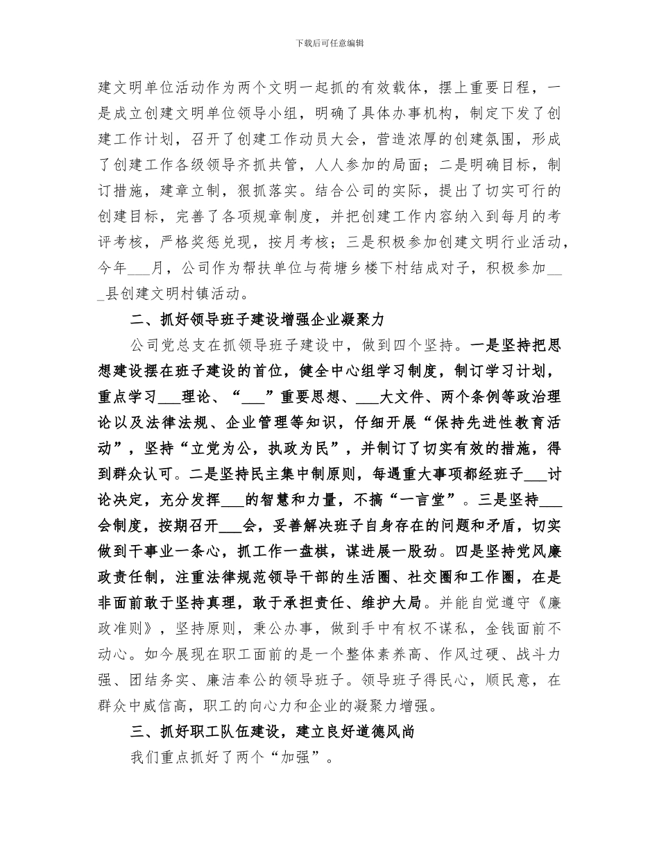 2024年供电公司文明创建工作情况总结_第2页
