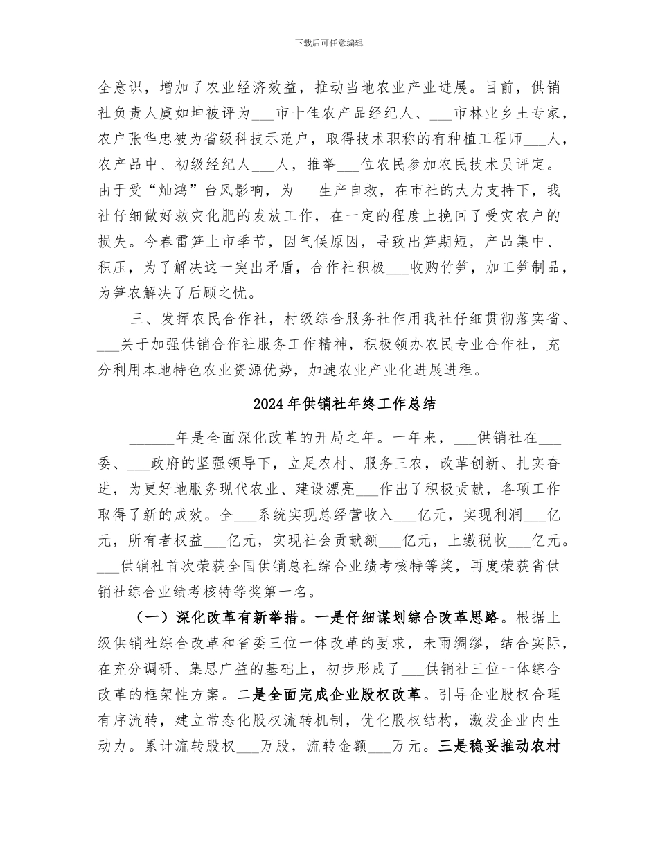 2024年供销社年终农资工作总结_第2页