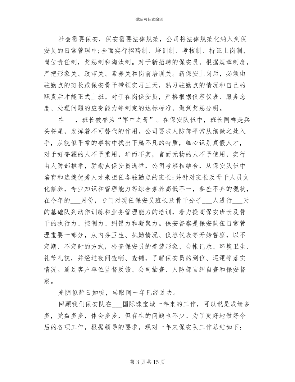 2024年保安队长工作总结_第3页