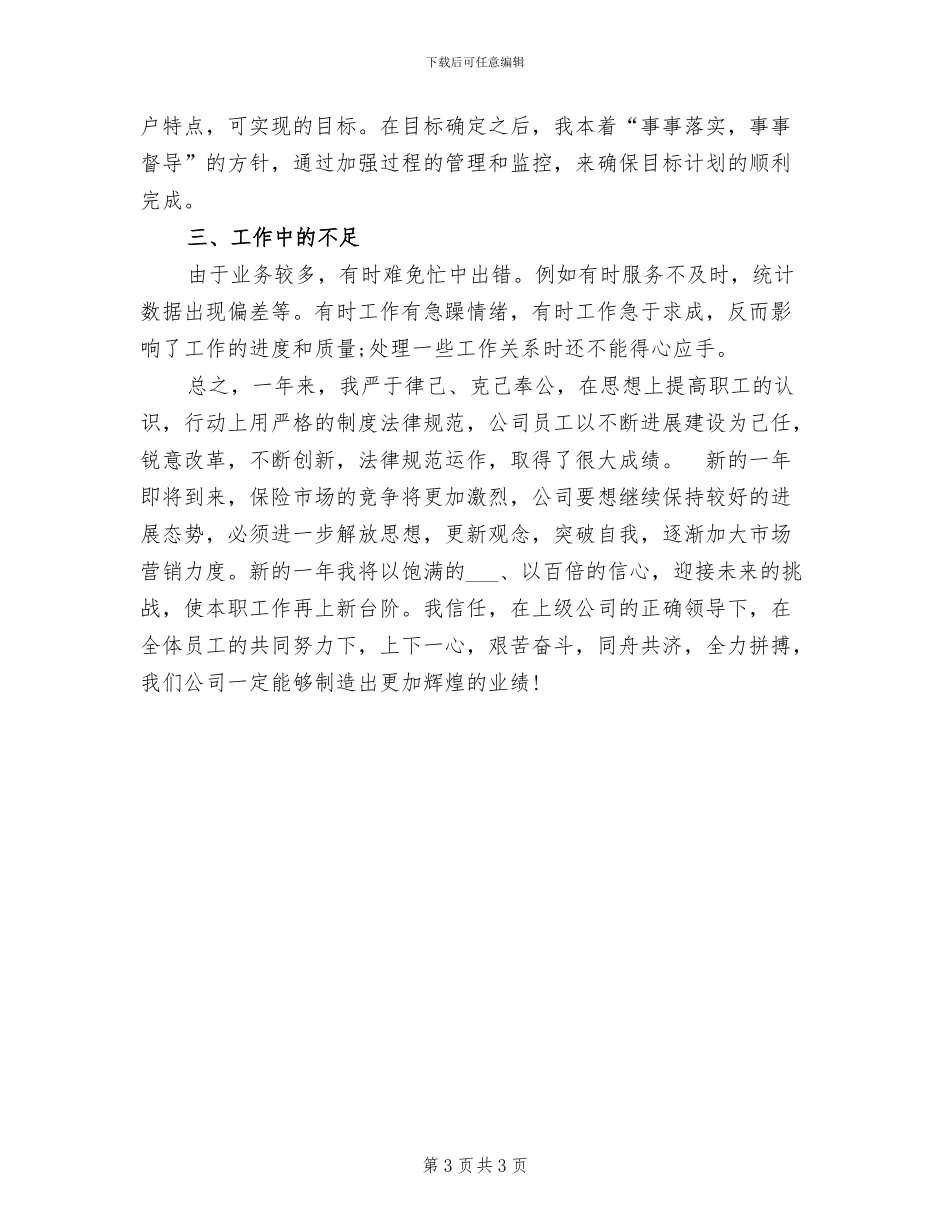 2024年保险业务员个人年终工作总结_第3页