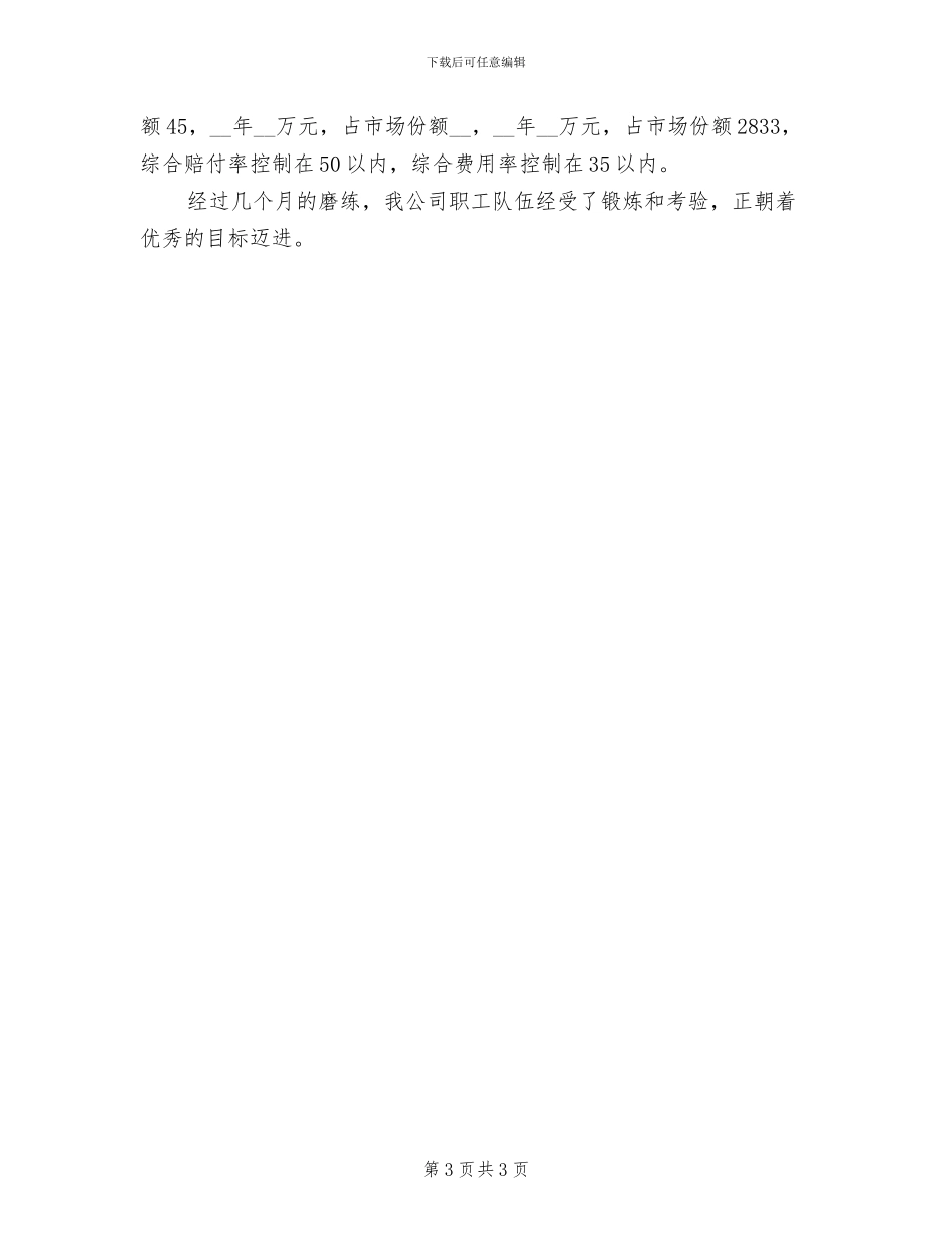 2024年保险公司内勤年度总结_第3页