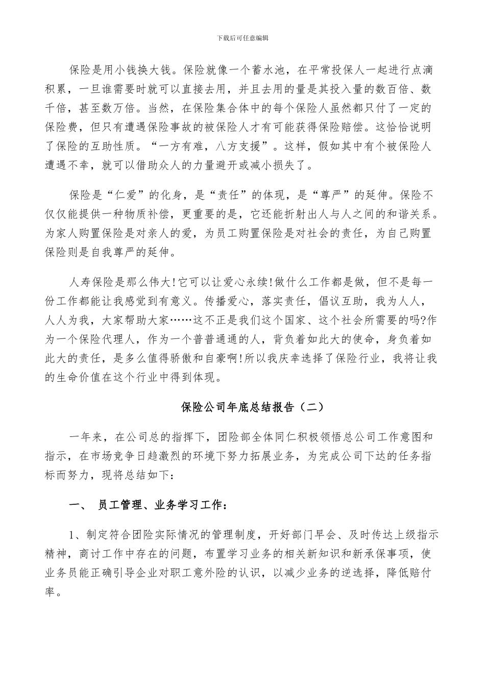 2024年保险公司年底工作总结_第2页