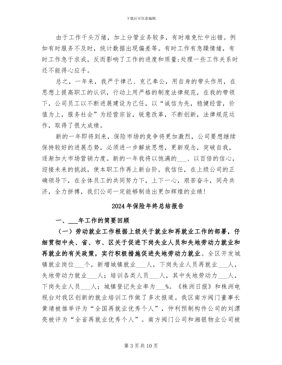 2024年保险年终总结个人总结_第3页
