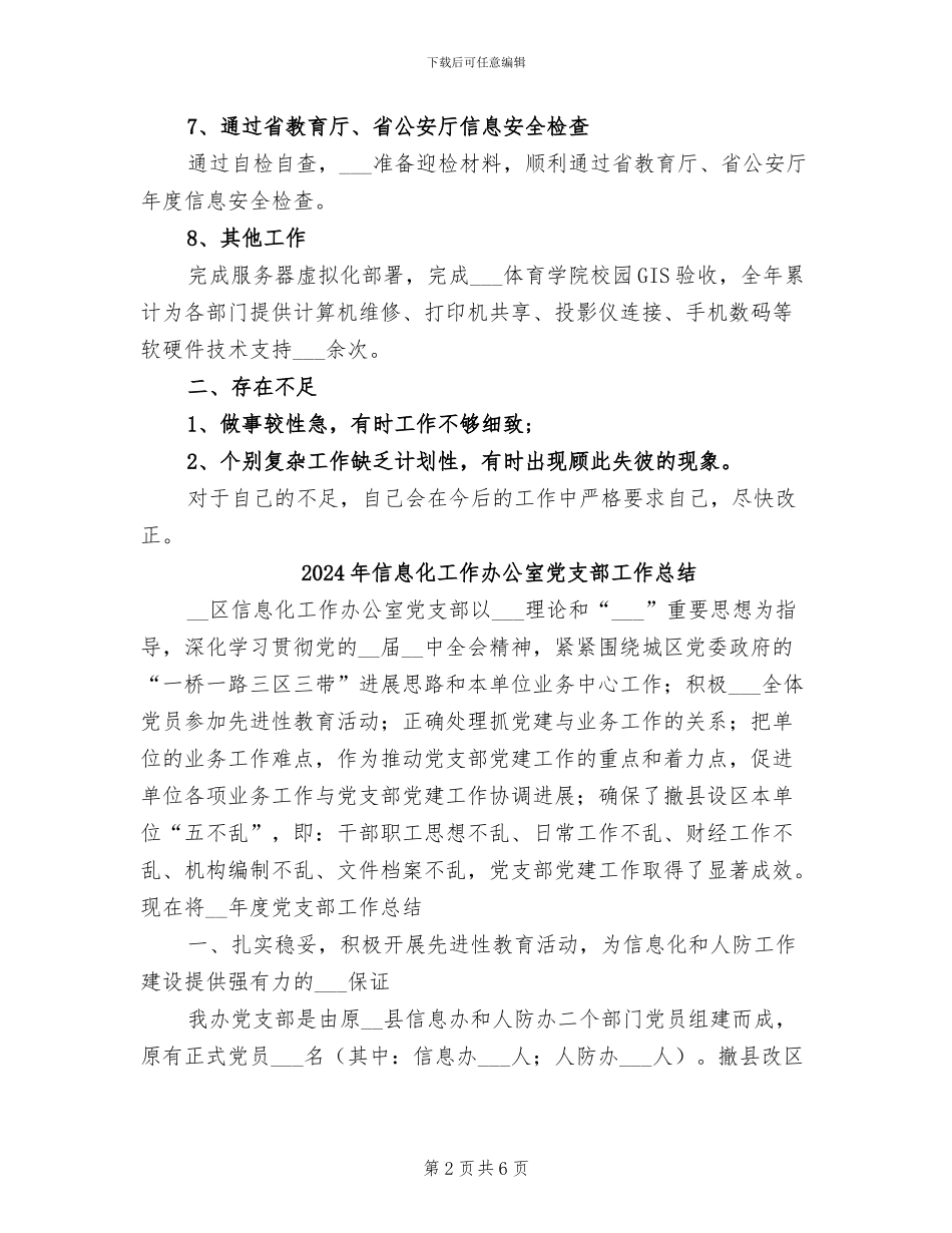 2024年信息化工作个人工作总结_第2页