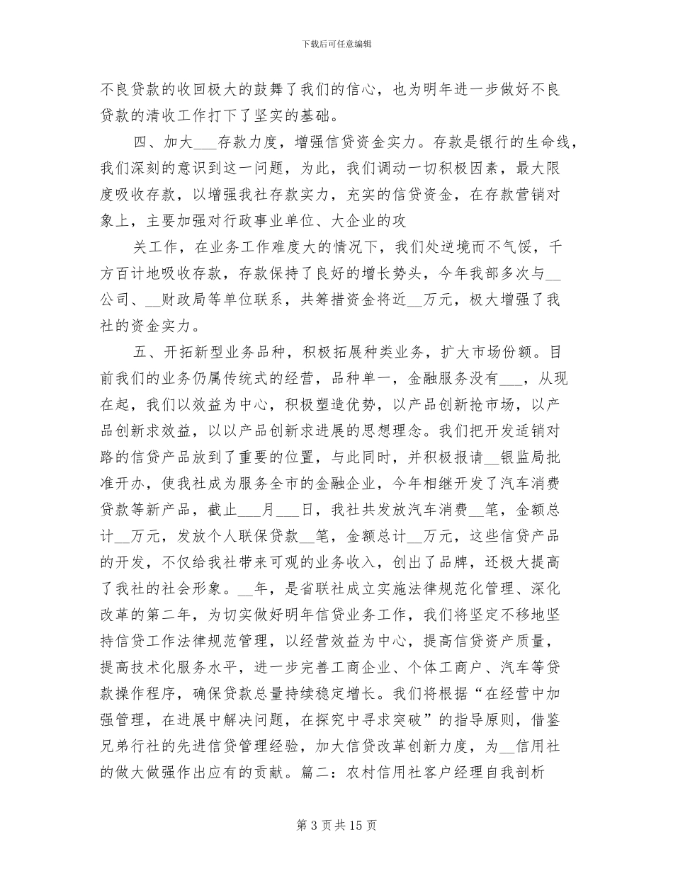 2024年信用社客户经理工作总结_第3页