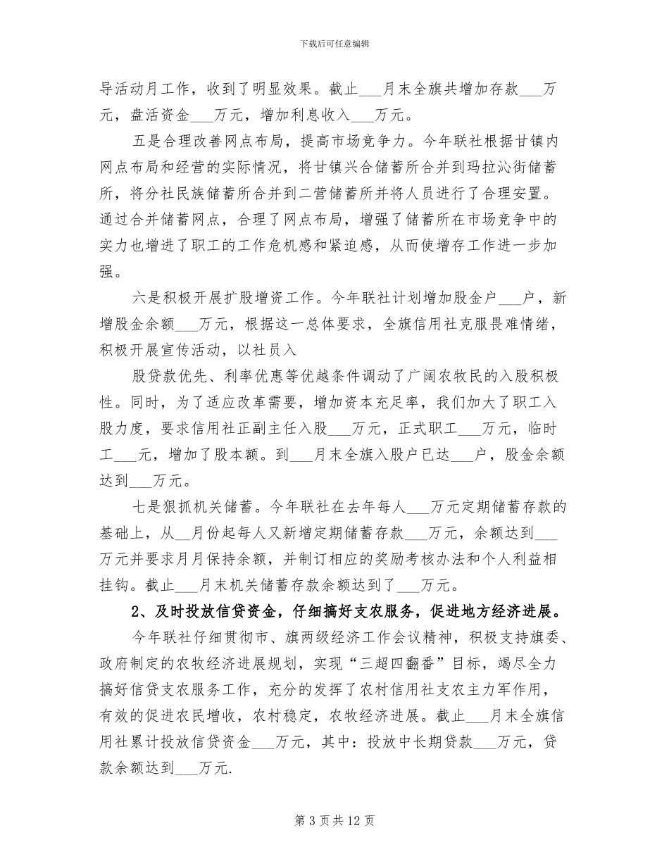2024年信用联社二OO四年度工作总结_第3页