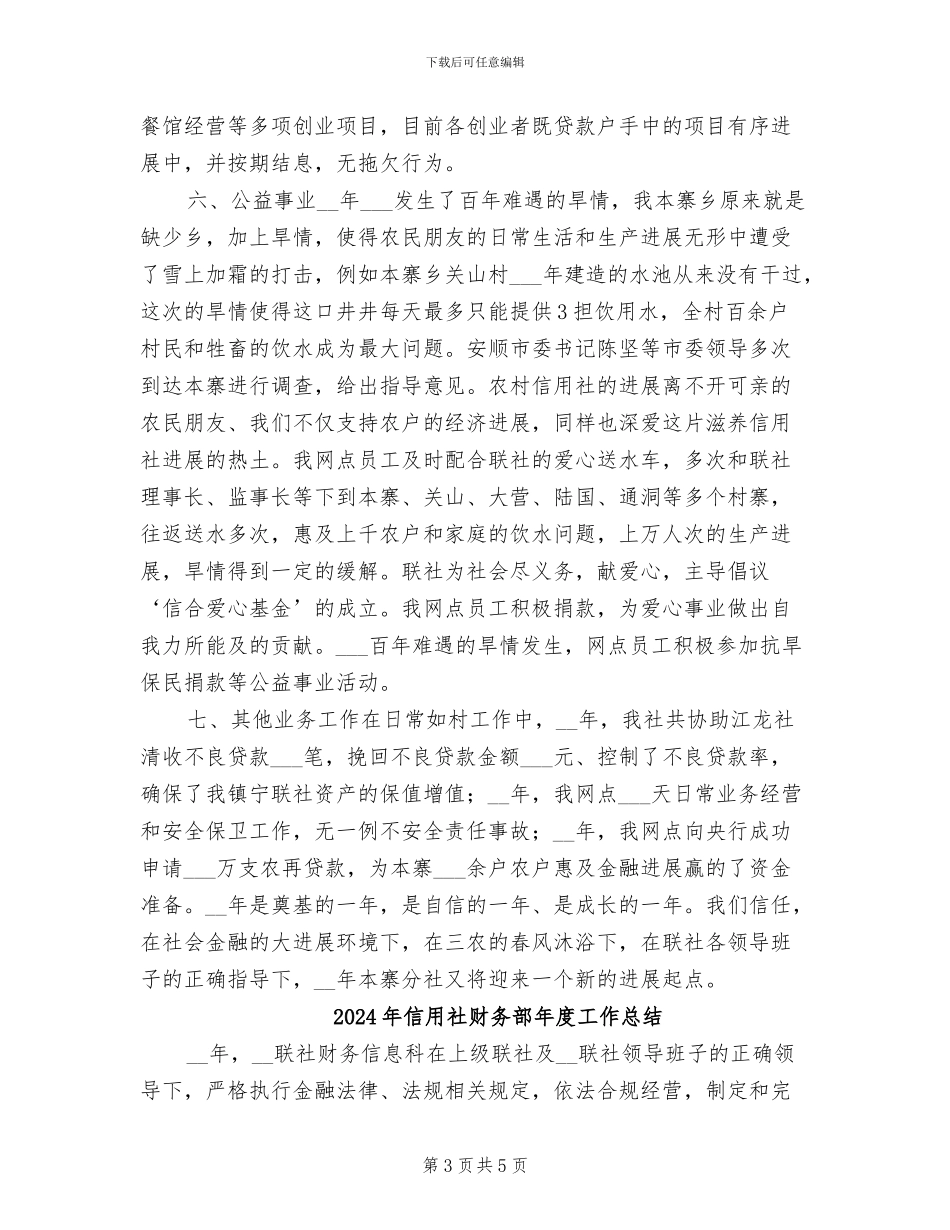2024年信用社财务年终工作总结_第3页